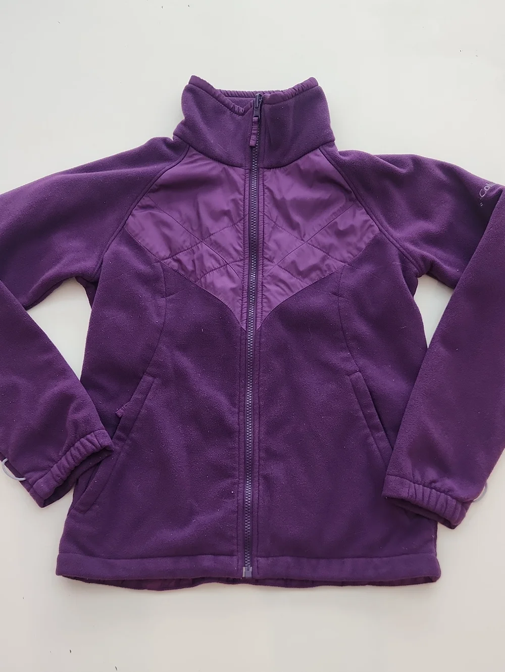 Columbia Interchange Fleece Zip Up Jacket Purple 14 16